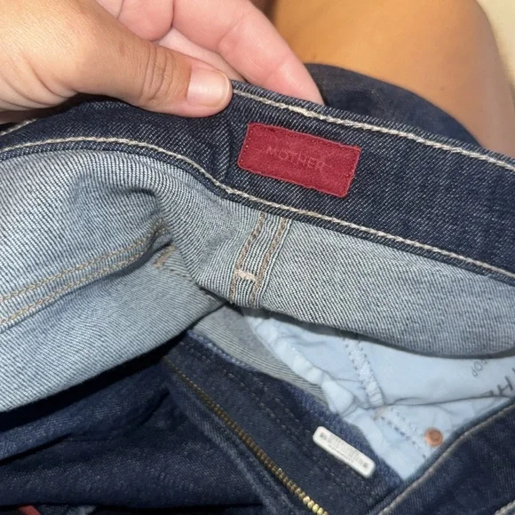 MOTHER • Insider Crop Step Fray Speed Racer High Waisted Size 24 - Picture 9 of 10